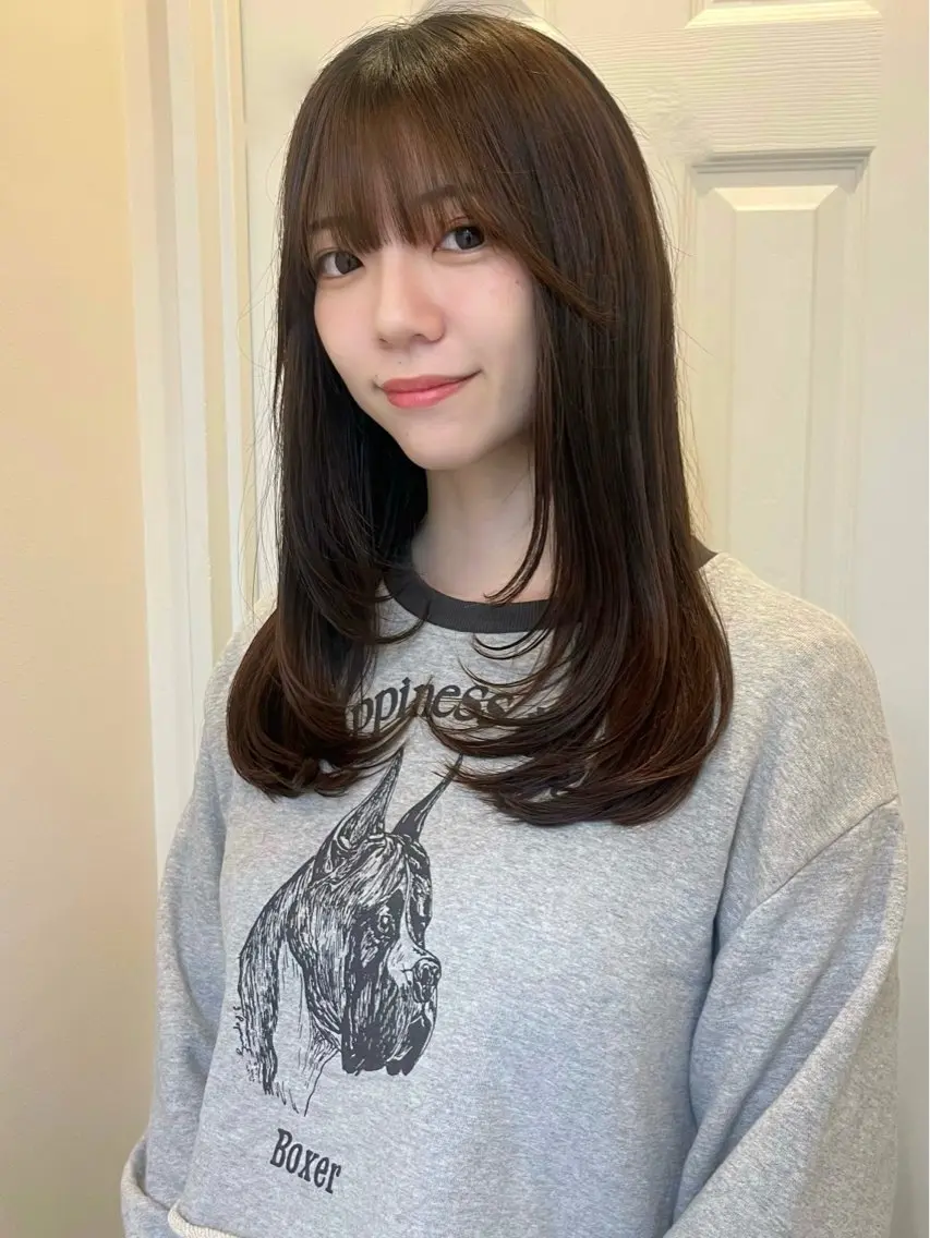 ミディアム カット yuka ボブカットモデルのヘアスタイル
