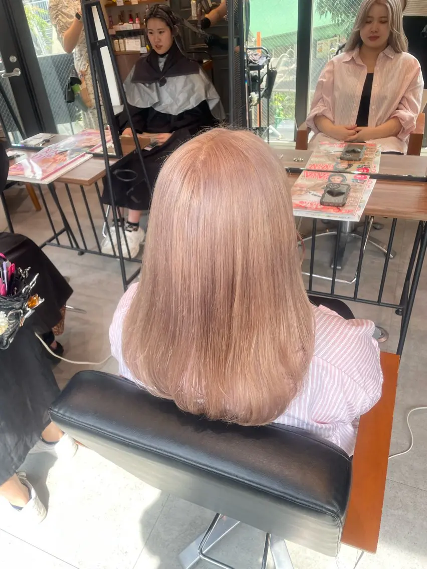 ミディアム カラー ヘアアレンジ ヘアカラー トリートメント ヘアセット ･˚✧すずね˚✧* ♡のヘアスタイル