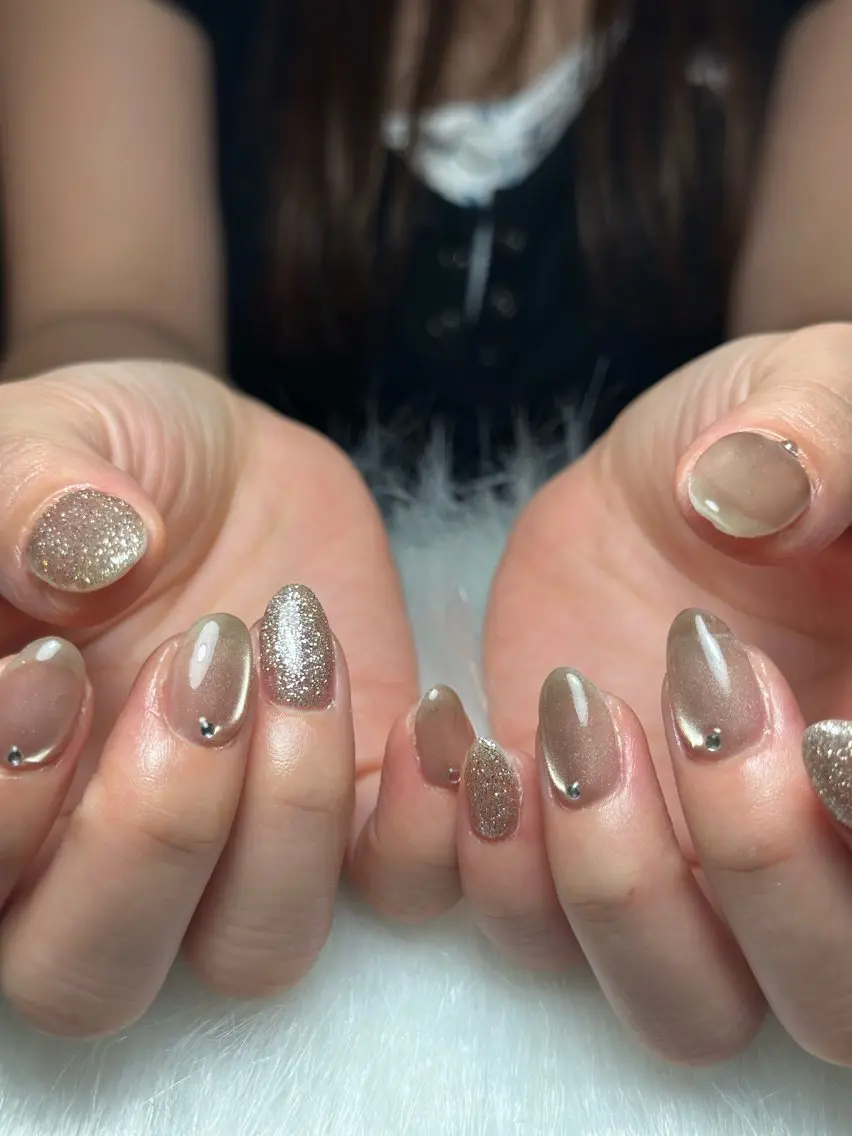 ネイル フレンチネイル グラデーション 韓国ネイル マグネットネイル シンプルネイル CoMo Nailのネイルデザイン