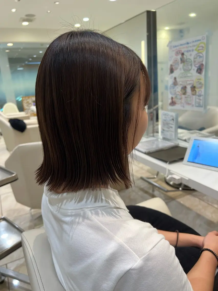 ショート カット ヘアカラー トリートメント 縮毛矯正/ショート 長岡/姉崎宏実🌿のヘアスタイル
