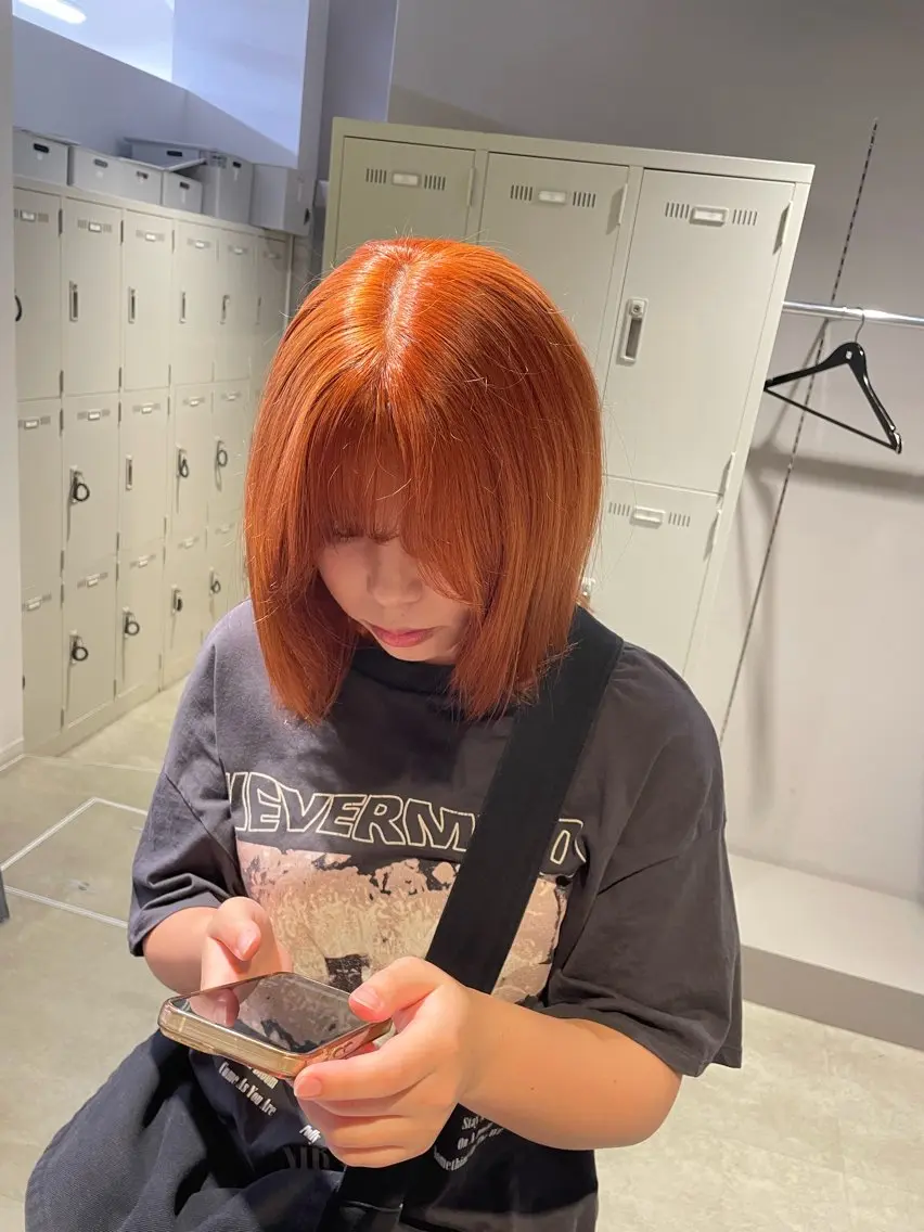 ミディアム カラー ヘアアレンジ ヘアカラー トリートメント ヘアセット 💗横浜美容室 💗HARUNAのヘアスタイル