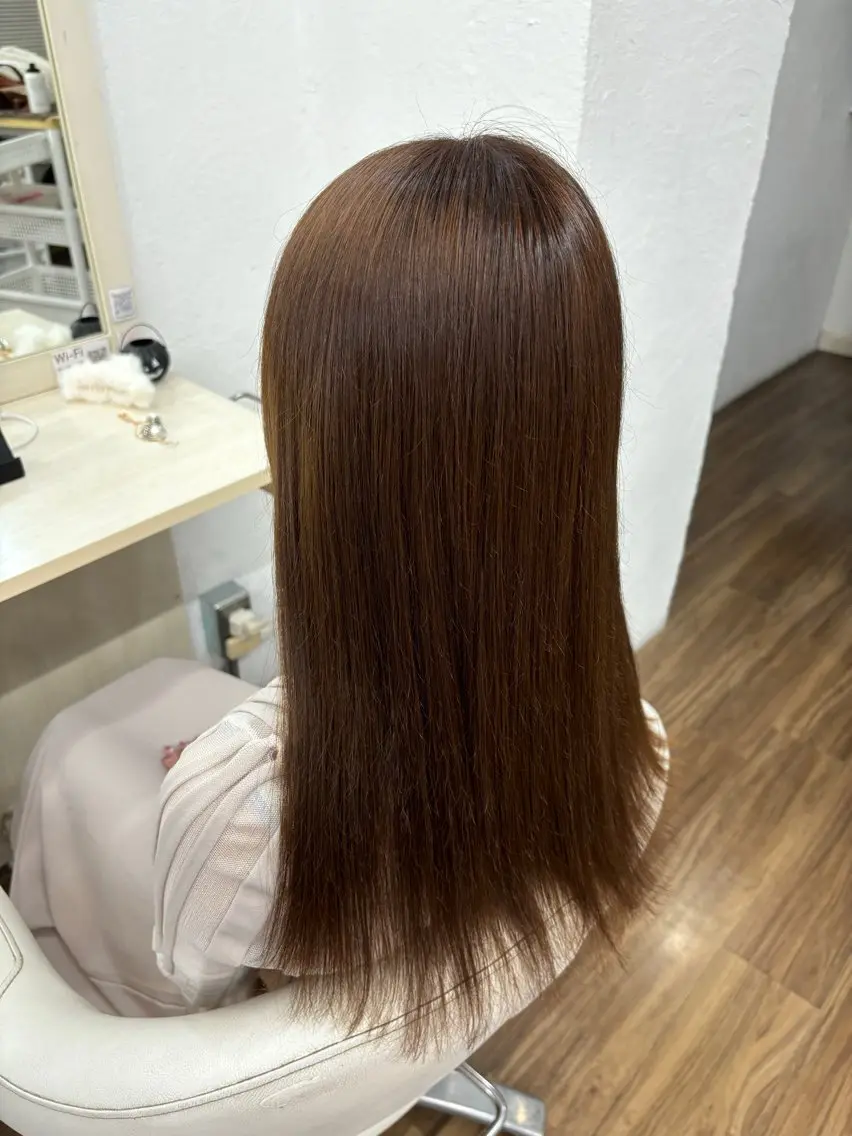 ロング カラー ブラウンカラー ラベンダーカラー ヘアカラー GLOSS 心斎橋 山上のヘアスタイル