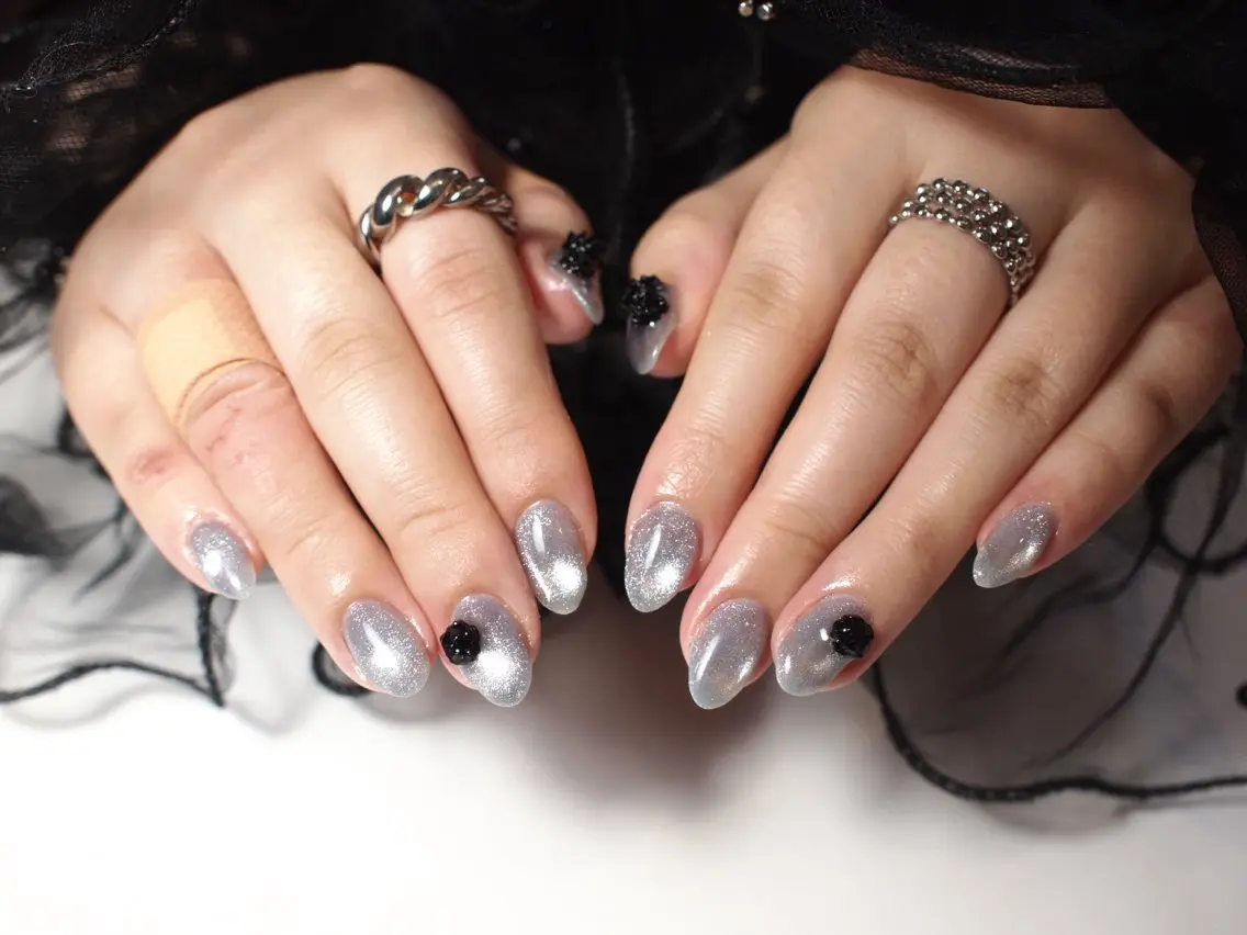 ネイル マグネットネイル マグネットワンカラー ワンカラーネイル ハンドネイル 【ORGAN】 nailのネイルデザイン
