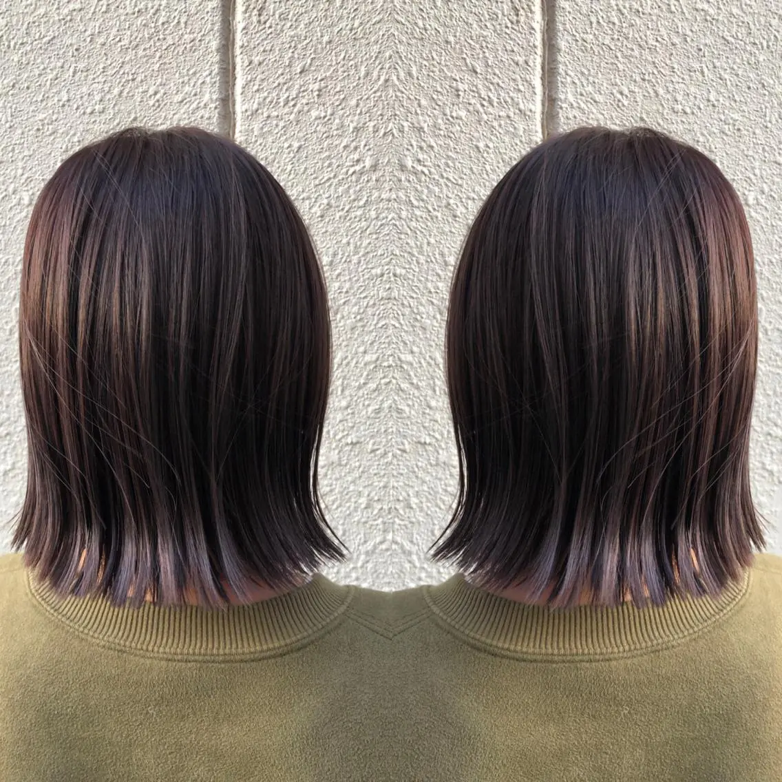 ミディアム カット ヘアカラー トリートメント 艶カラー🩵💛 NANAのヘアスタイル
