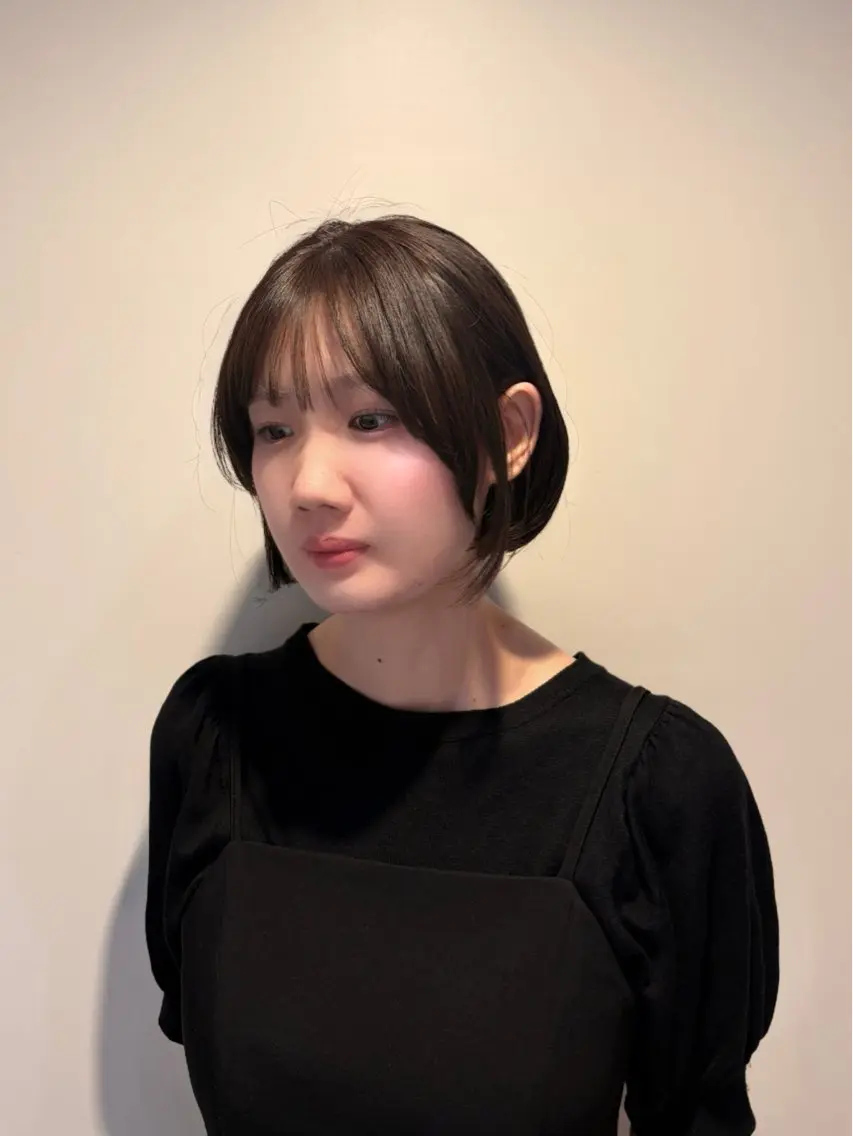 ショート カラー 透明感カラー ボブ 似合わせカット カット トリートメント saho ⟡.·のヘアスタイル