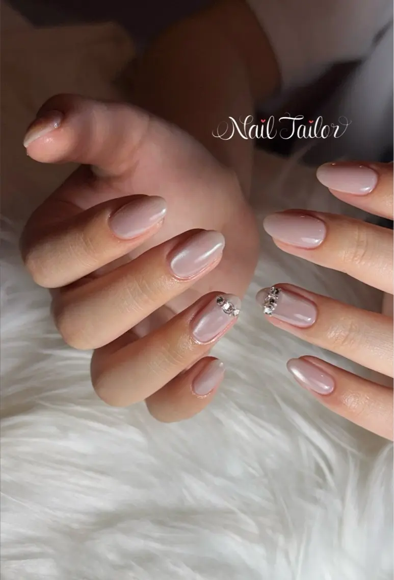 ネイル キラキラネイル マグネットネイル オフィスネイル ワンカラーネイル ピンク ハンドネイル NailTailor ネイルテイラーのネイルデザイン