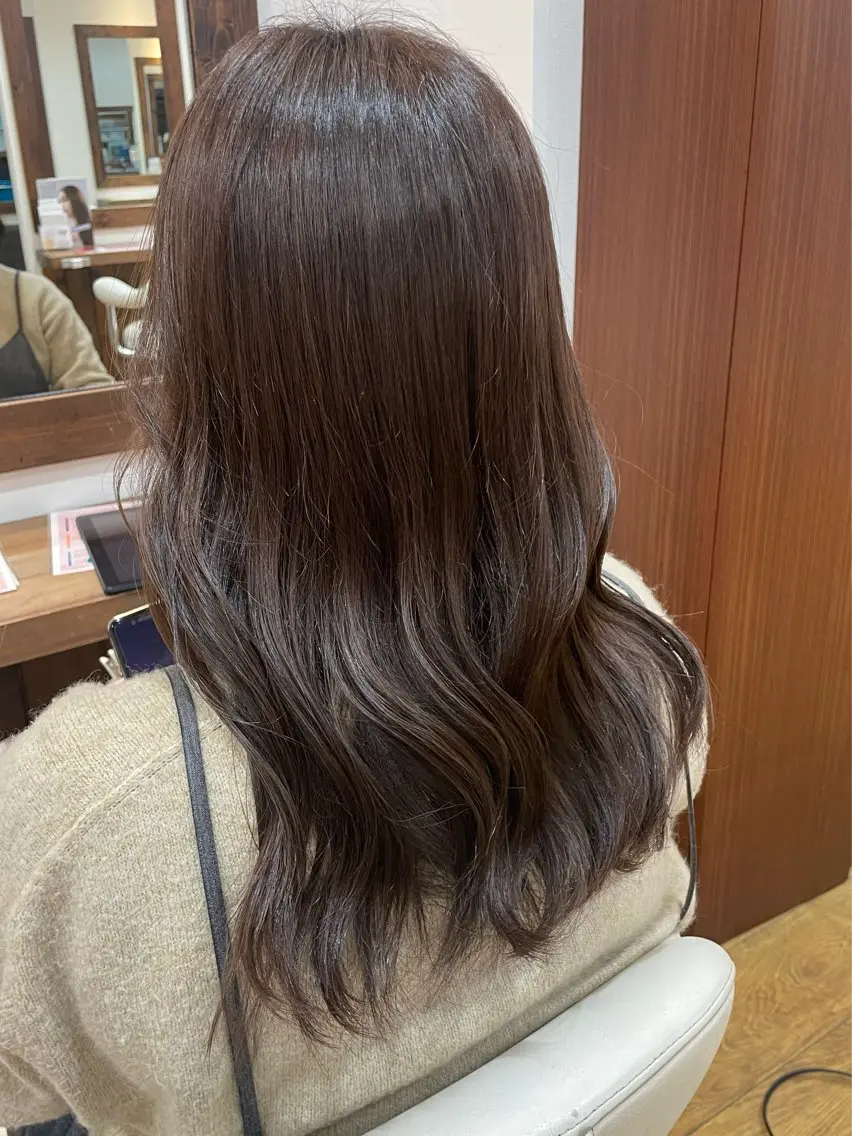 セミロング カラー アディクシーカラー 透明感カラー ヘアカラー トリートメント 💖ダブルカラー/ ヘアセット/晴香💖のヘアスタイル