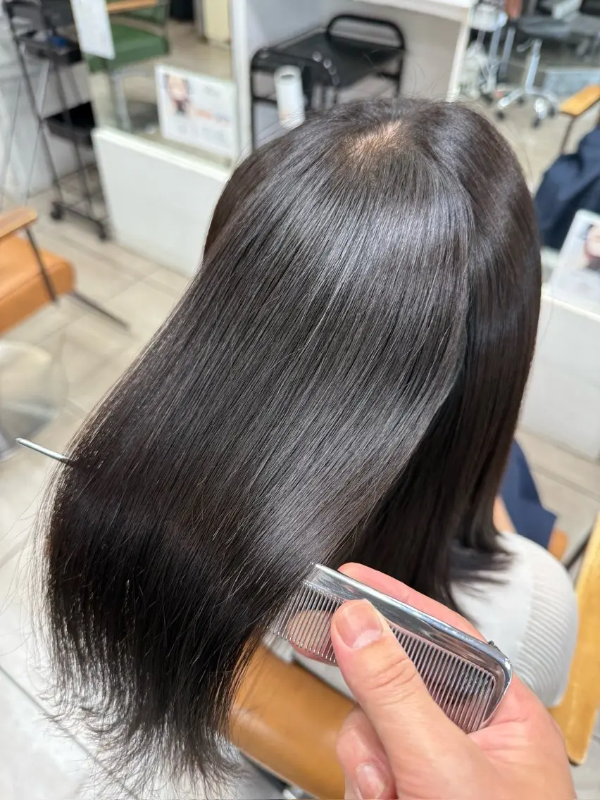 ミディアム 縮毛矯正 カット 縮毛矯正 🎀艶カラー🎀 よしいあまねのヘアスタイル