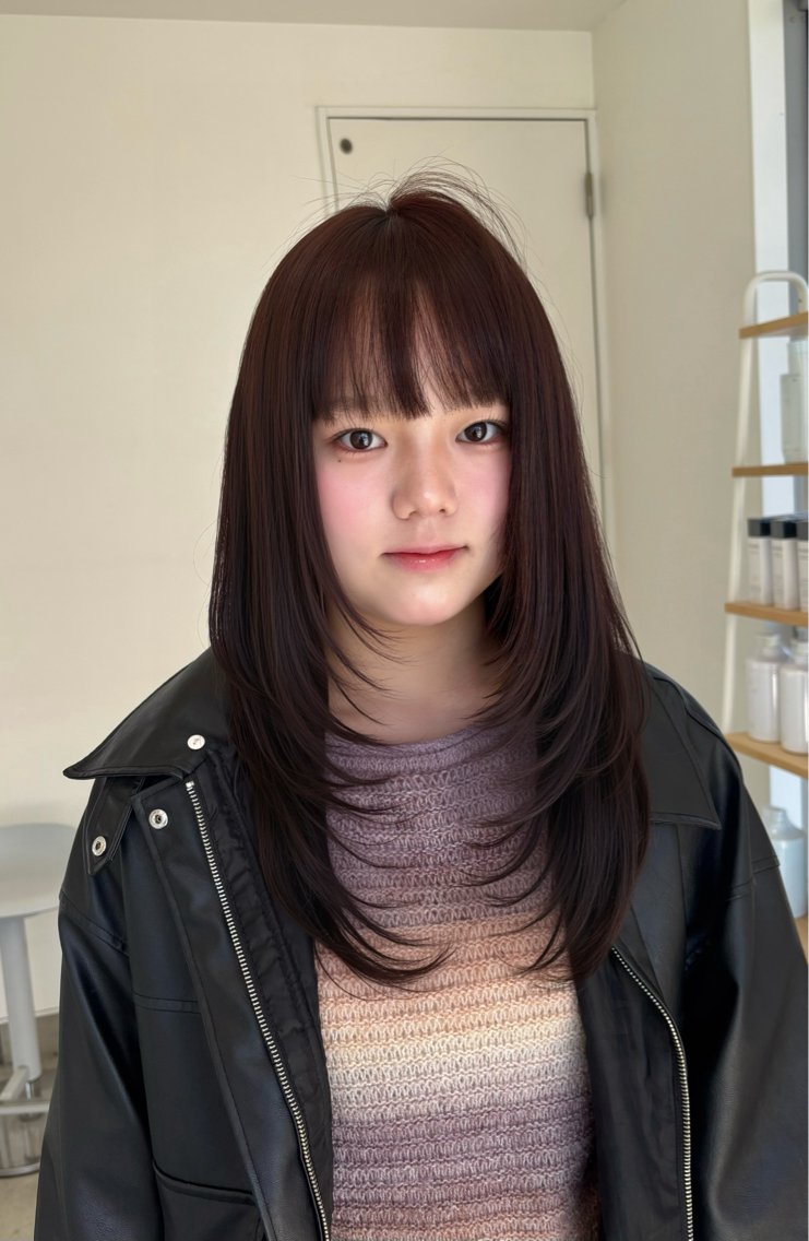 セミロング レイヤーカット カット ヘアカラー 根岸 麻菜のマツエク・マツパデザイン