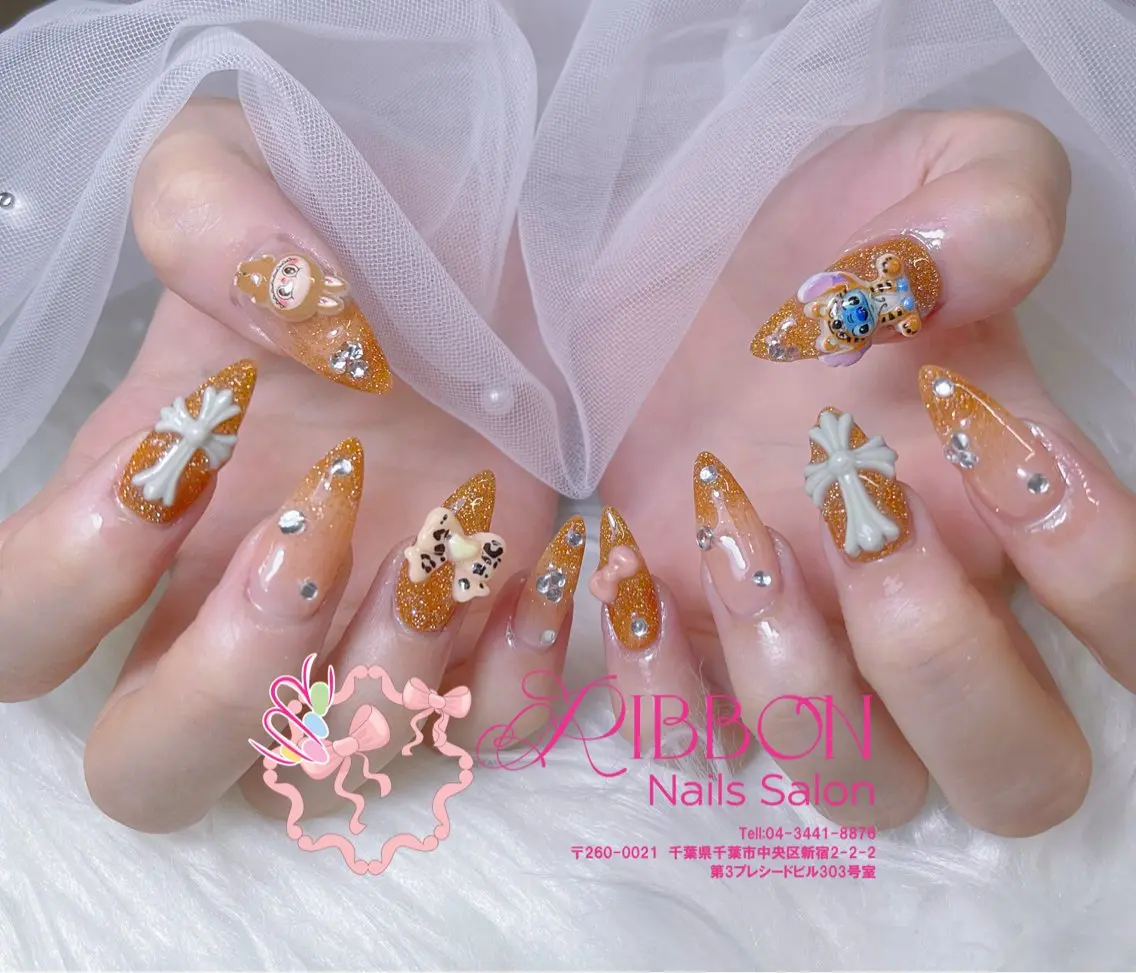 ネイル フットネイル フレンチネイル ジェルネイル マグネットネイル 持ち込み ハンドネイル Ribbonnail salonのネイルデザイン