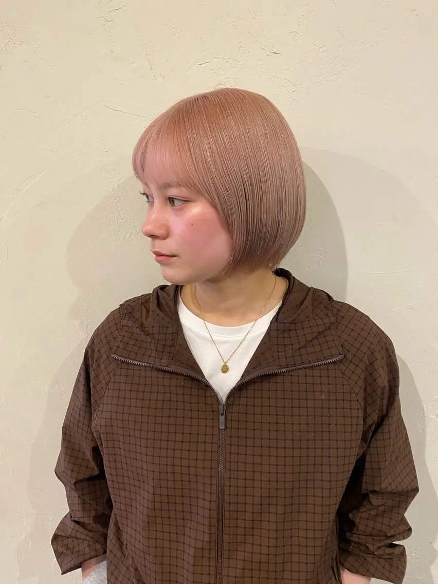 ショート カラー ヘアカラー トリートメント 透明感カラー/ 小顔カット/ミヅキのヘアスタイル