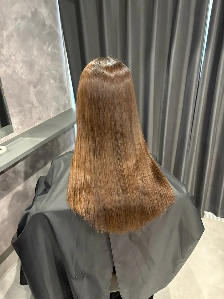 ロング 髪質改善 縮毛矯正 トリートメント nameless miichiのヘアスタイル