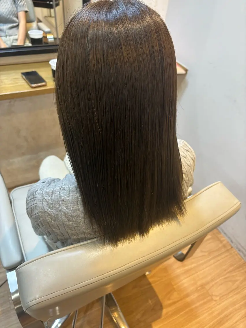 ミディアム ヘアカラー 韓国ヘアー🇰🇷 MIWAのヘアスタイル