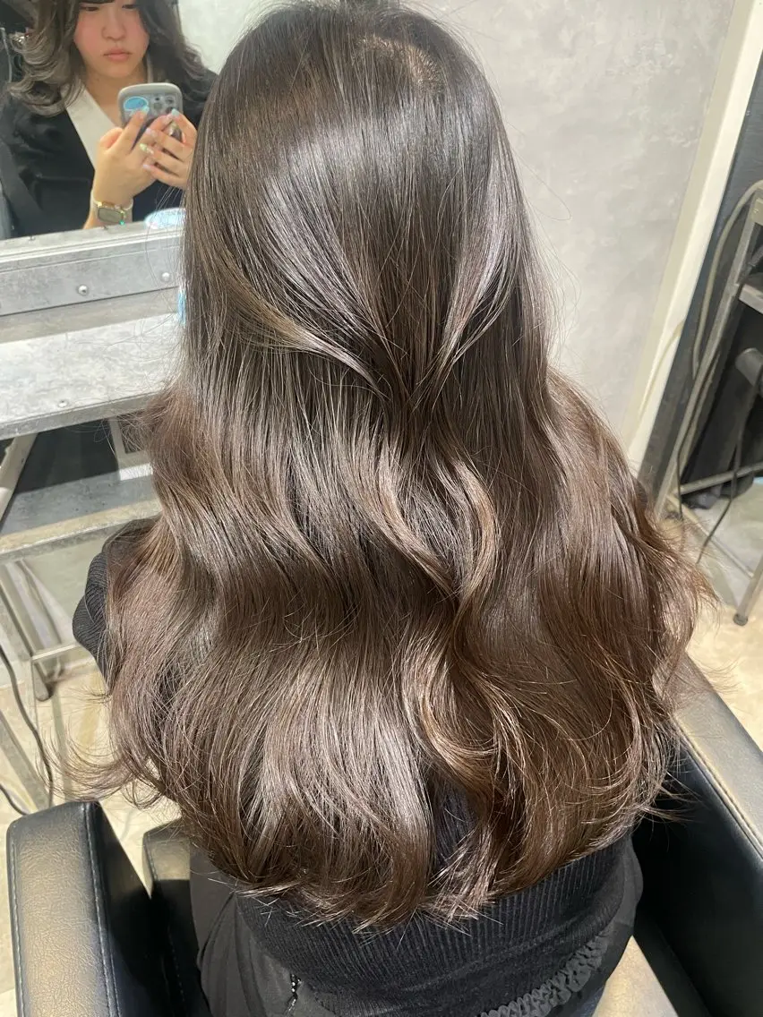 ロング 韓国風ヘア ヘアセット mimiiy fukaのヘアスタイル