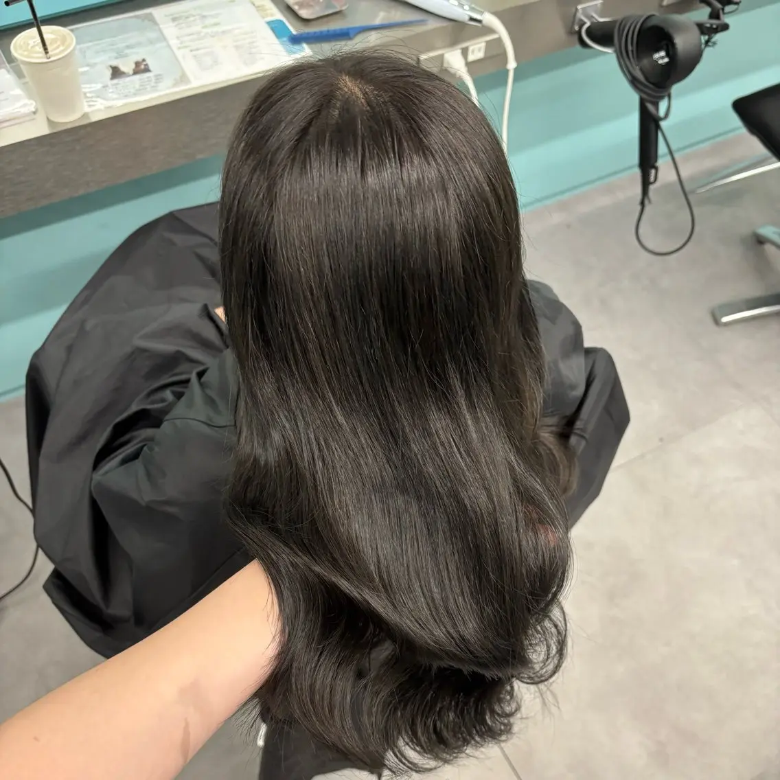ロング 切りっぱなしボブ ショートボブ ボブ くびれヘア 顔まわりレイヤー Mio/韓国風/ ショートカットのヘアスタイル