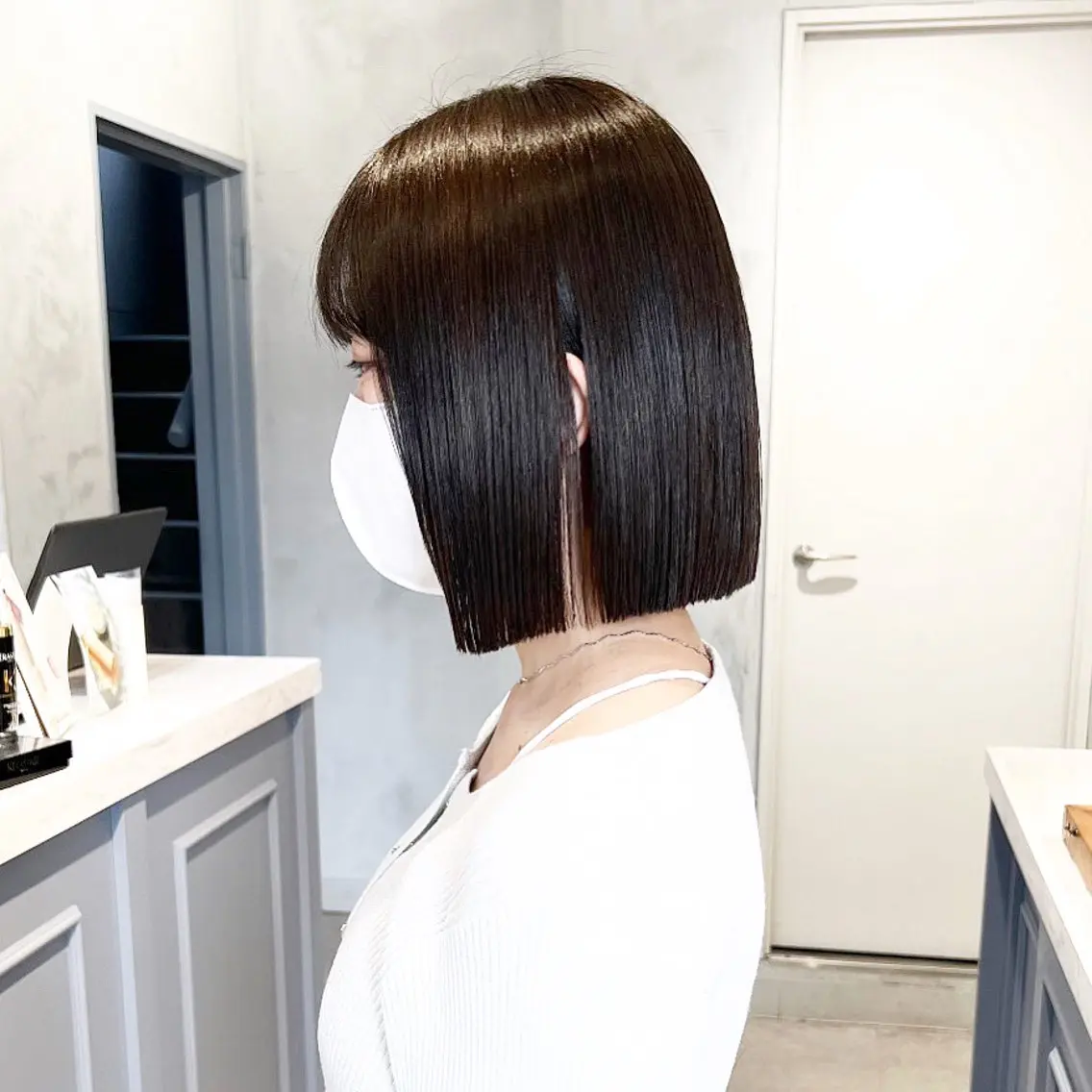 ショート カット 縮毛矯正 トリートメント レイヤー/ボブ 高嶋 優のヘアスタイル