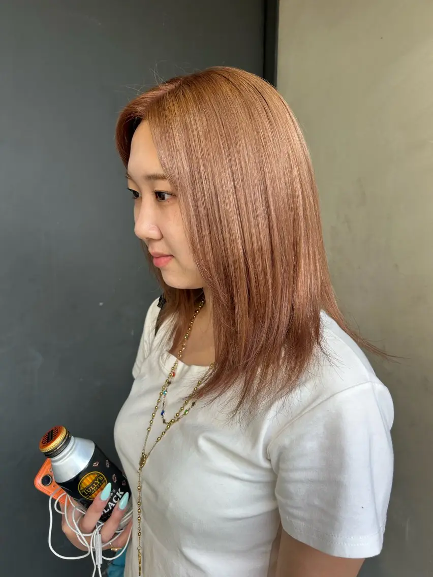 カラー ブラウンカラー オレンジ オレンジブラウン ヘアカラー nao /HUIのヘアスタイル