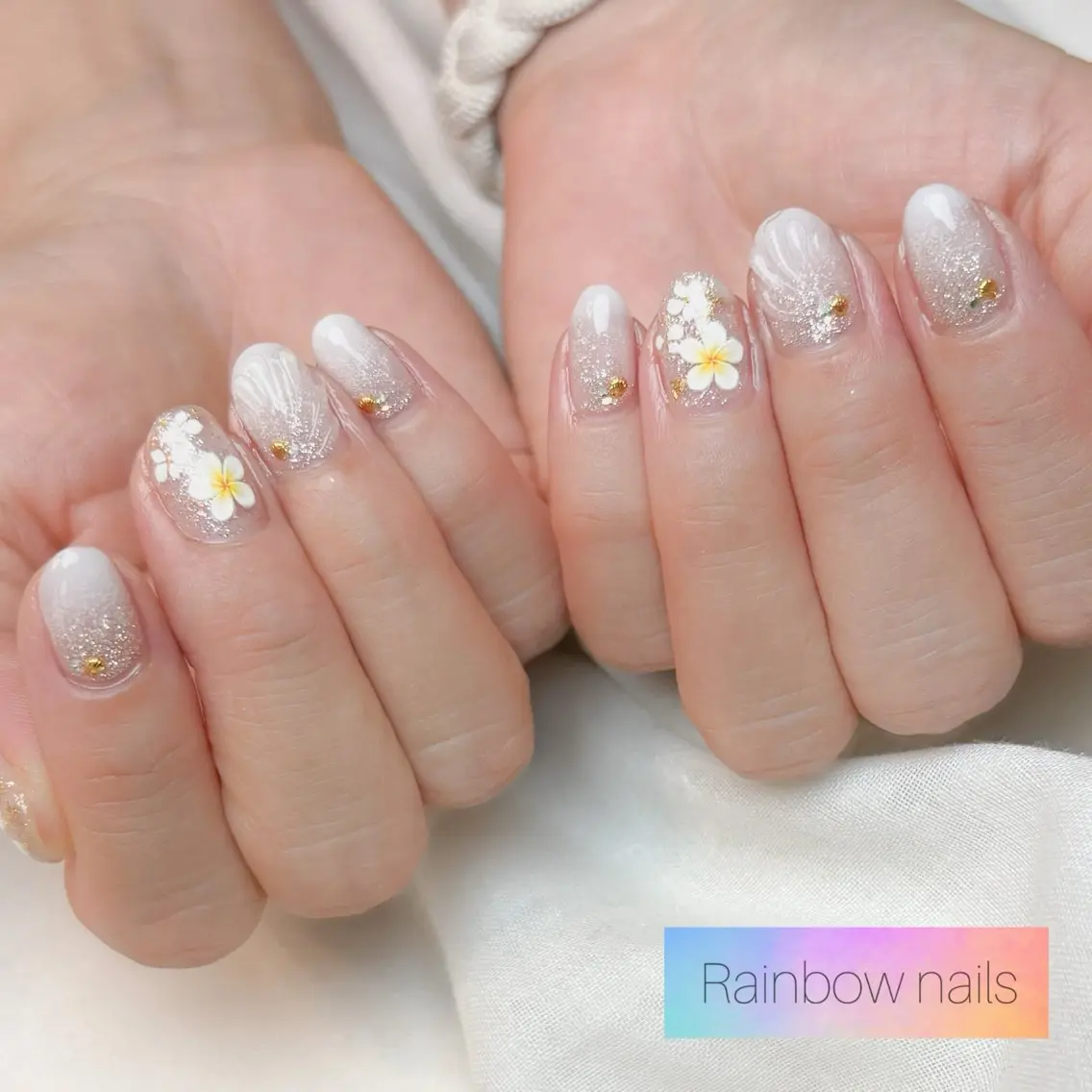ネイル ハンドネイル Rainbow nailsくろちゃんのネイルデザイン