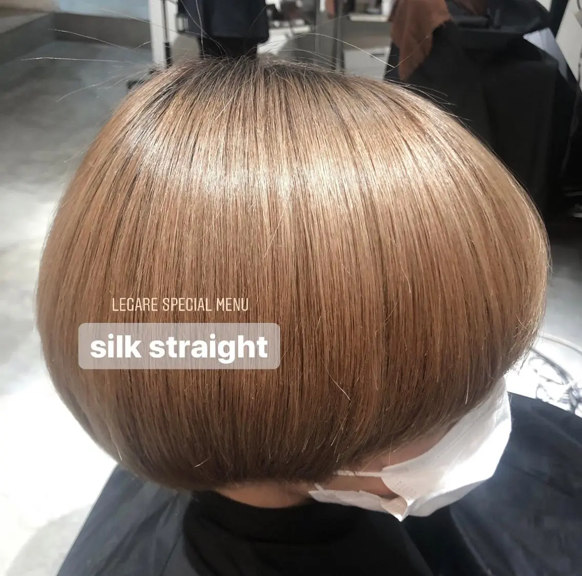 ショート 酸性ストレート 植田 彩加のヘアスタイル
