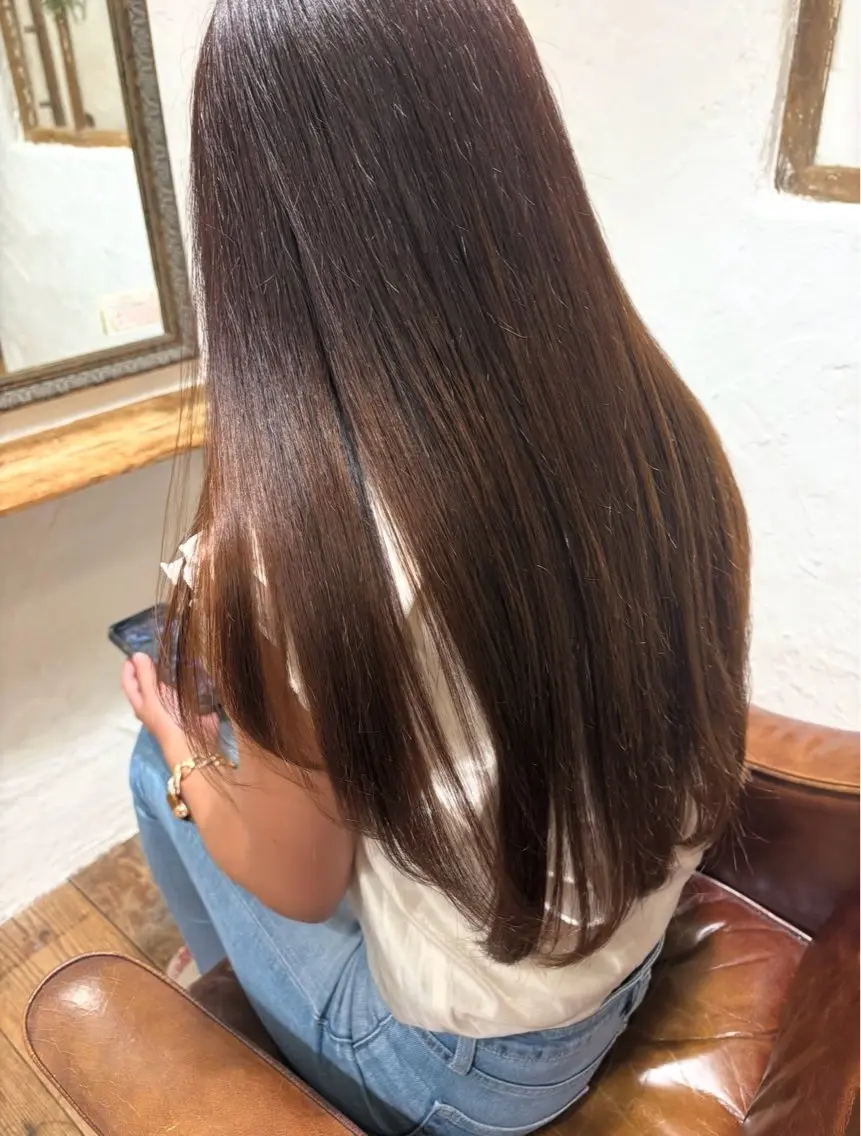 ロング レイヤーカット 藤井 怜菜のヘアスタイル
