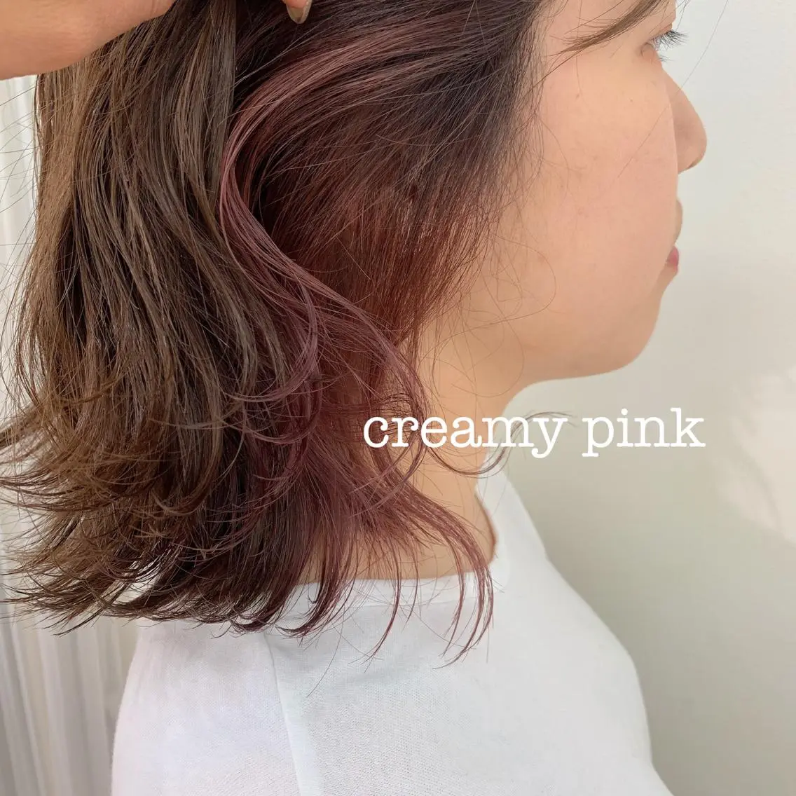 ミディアム カラー イヤリングカラー カット ヘアカラー 🌿椿 夢来🌿のヘアスタイル