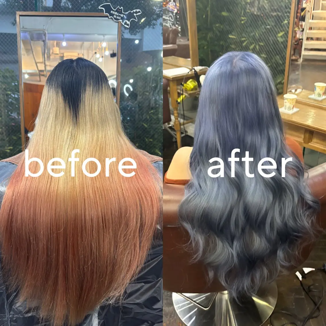 ロング カラー ヘアカラー トリートメント 💎ハイトーン/艶 カラー モエカ💎のヘアスタイル