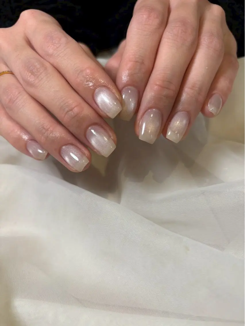 ネイル マグネットネイル ニュアンスネイル オフィスネイル ハンドネイル Nail Salon Luanaのネイルデザイン
