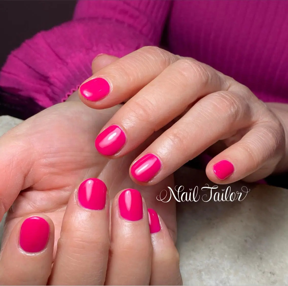 ネイル ワンカラーネイル ピンク NailTailor ネイルテイラーのネイルデザイン