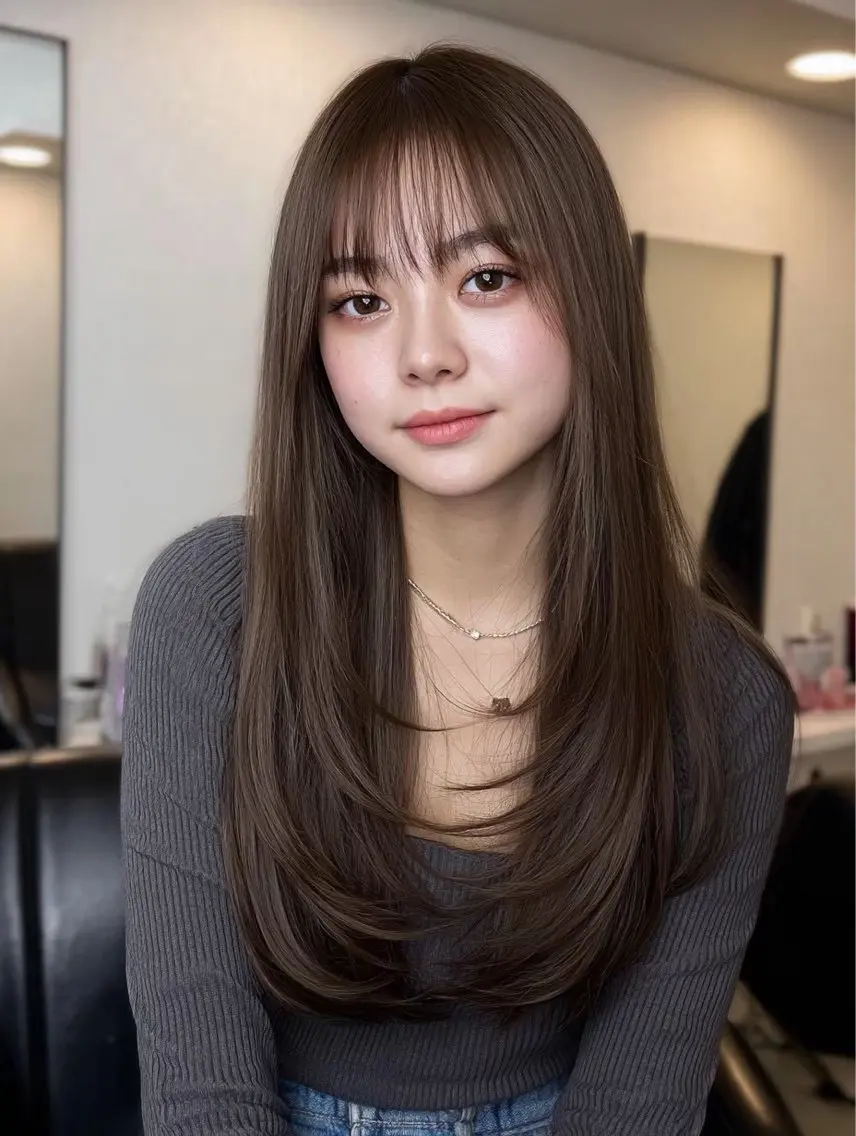 ロング レイヤーカット カット ヘアカラー トリートメント Link mili ゆうすけのヘアスタイル