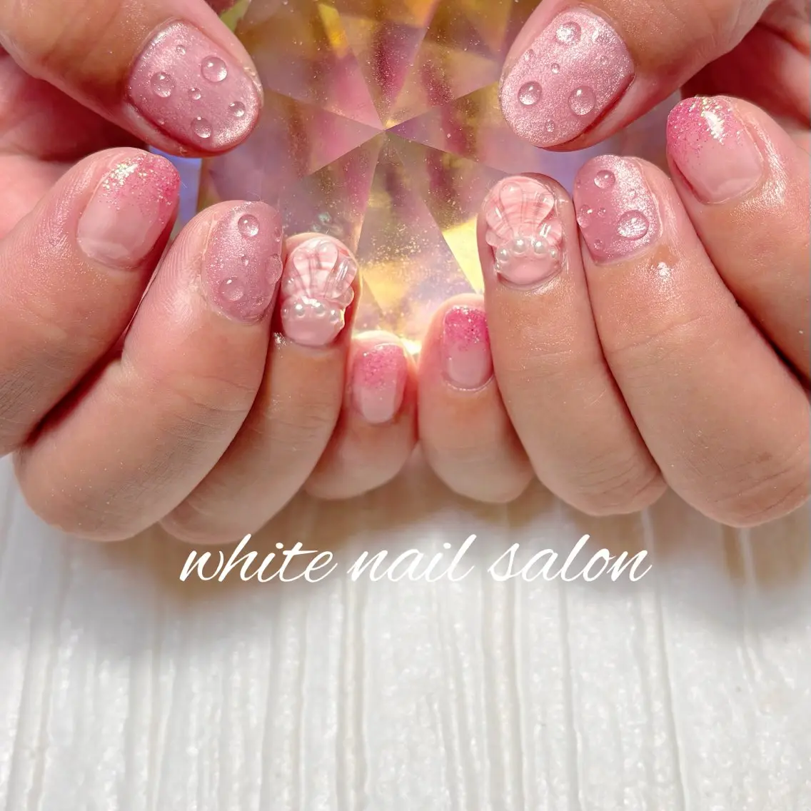 ネイル フットネイル ラメ(グリッター) ハンドネイル white nail salonのネイルデザイン