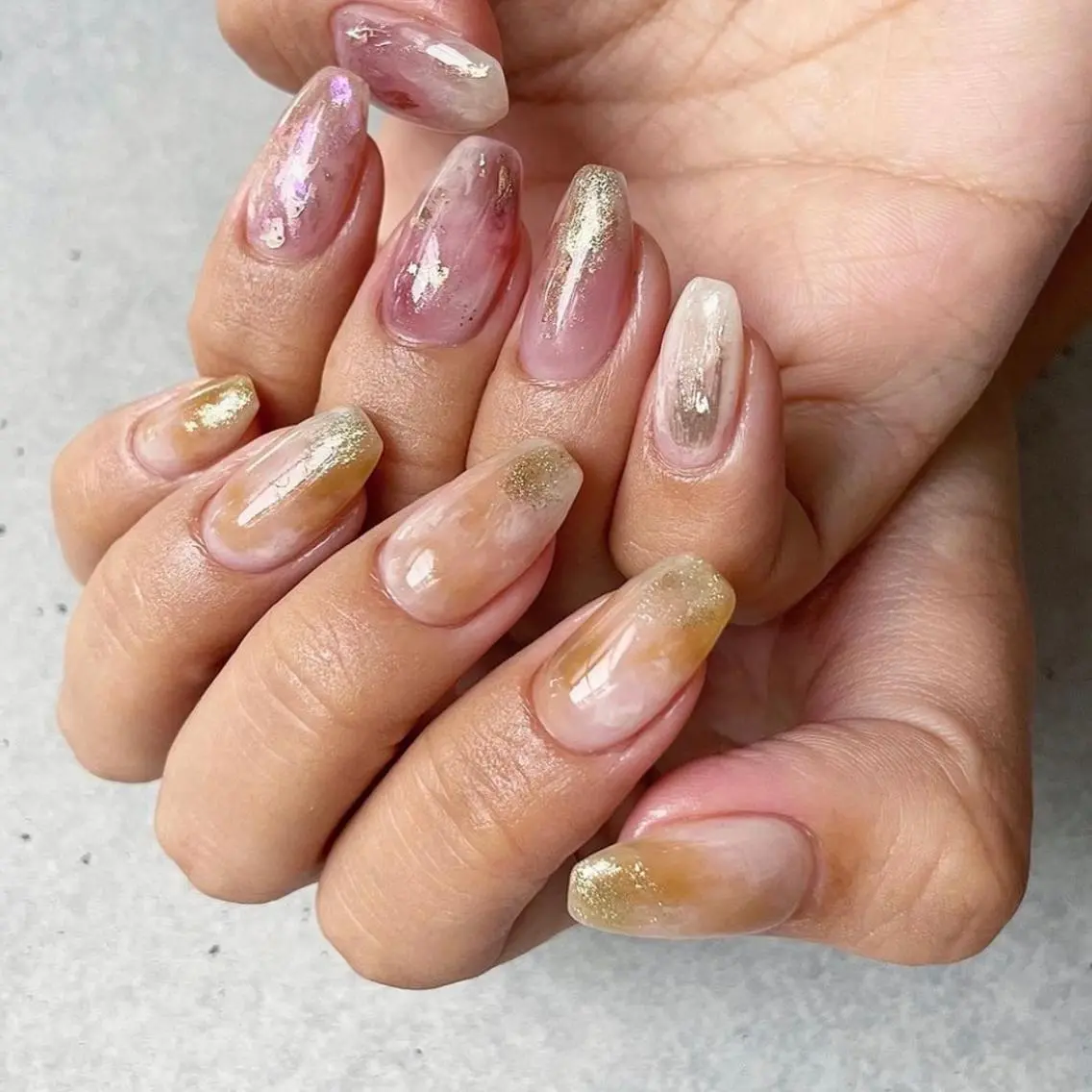 ネイル ニュアンスネイル 春ネイル 'MOANI' hiroo イナミのネイルデザイン