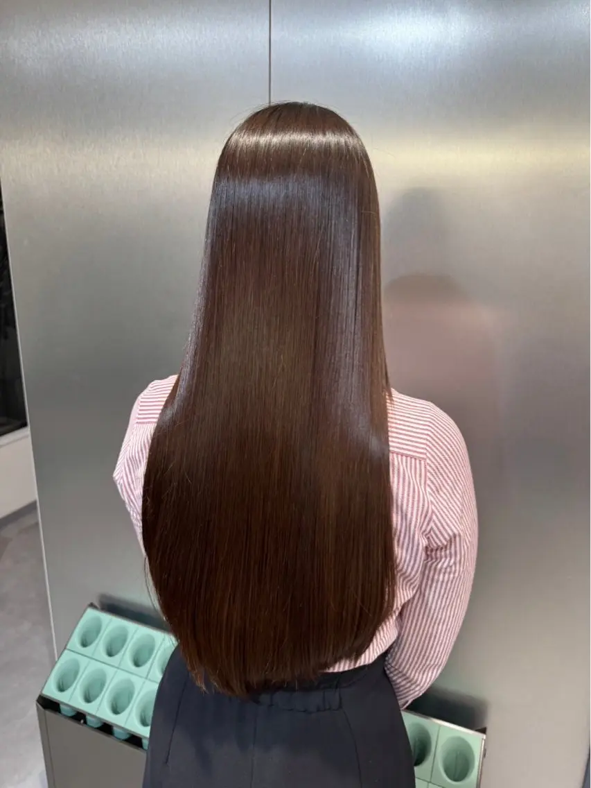 ロング 縮毛矯正 縮毛矯正 上川 柚綺のヘアスタイル