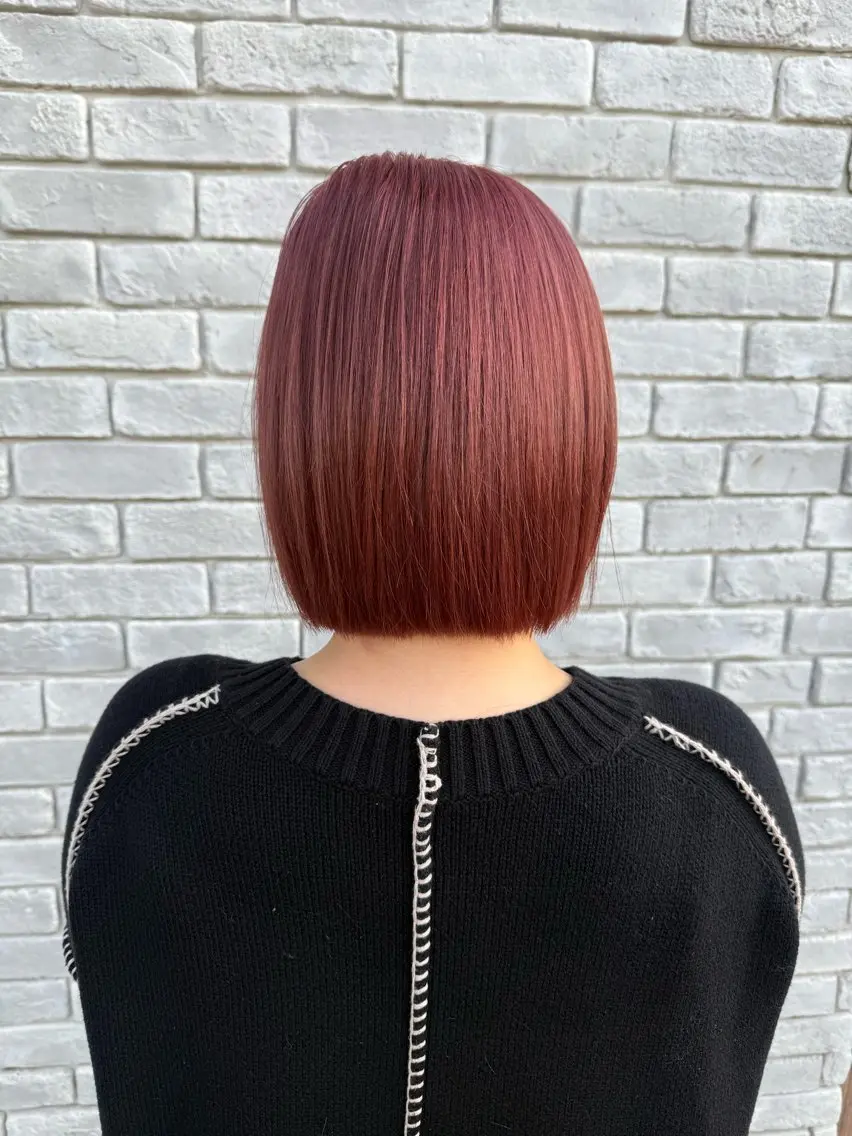 ショート カラー ヘアカラー トリートメント 艶髪特化 しゅんぼう 長岡髪質改善のヘアスタイル