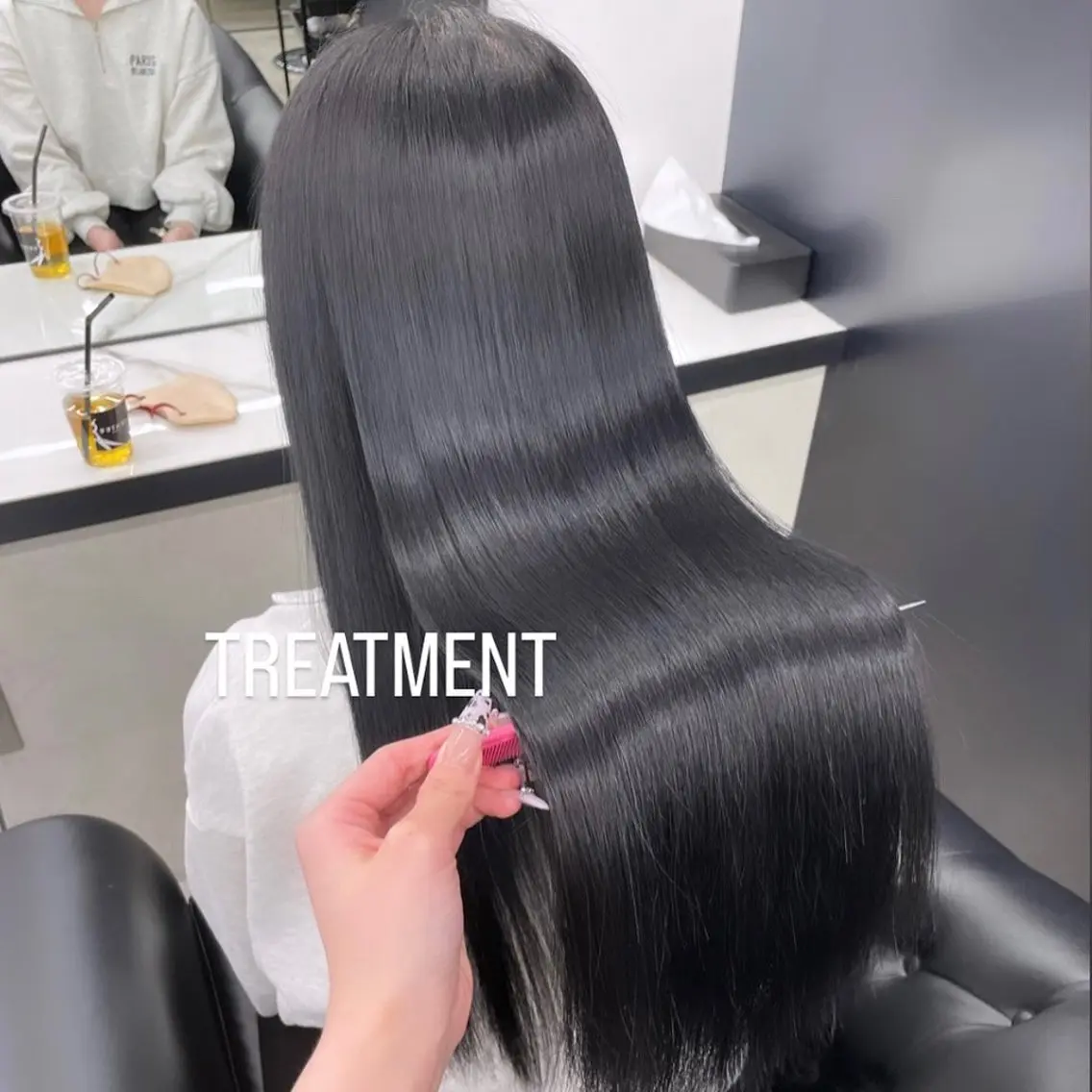 ロング カラー エクステ🩵ブリーチ 韓国ヘア🩵KAEのヘアスタイル