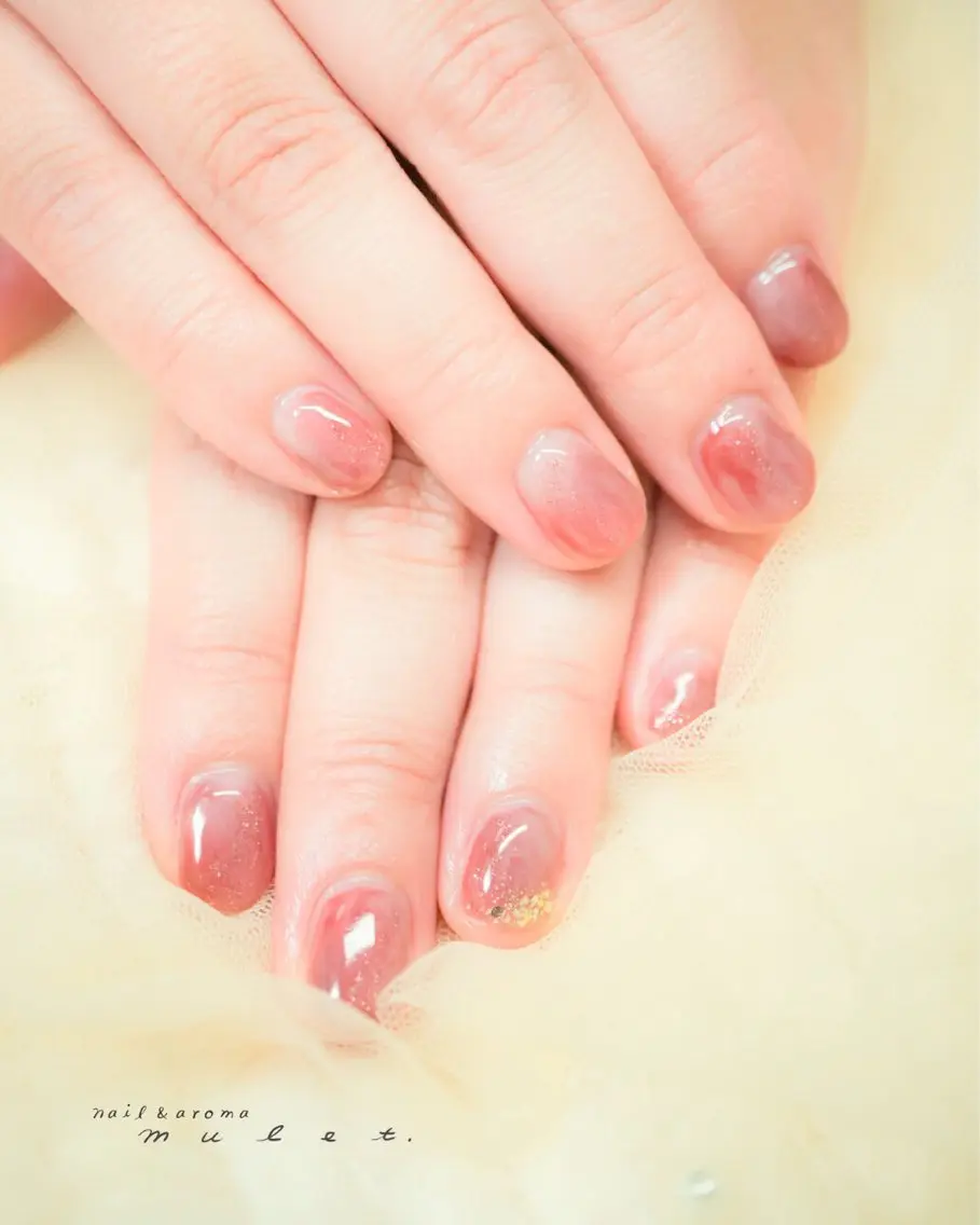 ネイル アートネイル ニュアンスネイル ハンドネイル nail&aroma mulet.のネイルデザイン