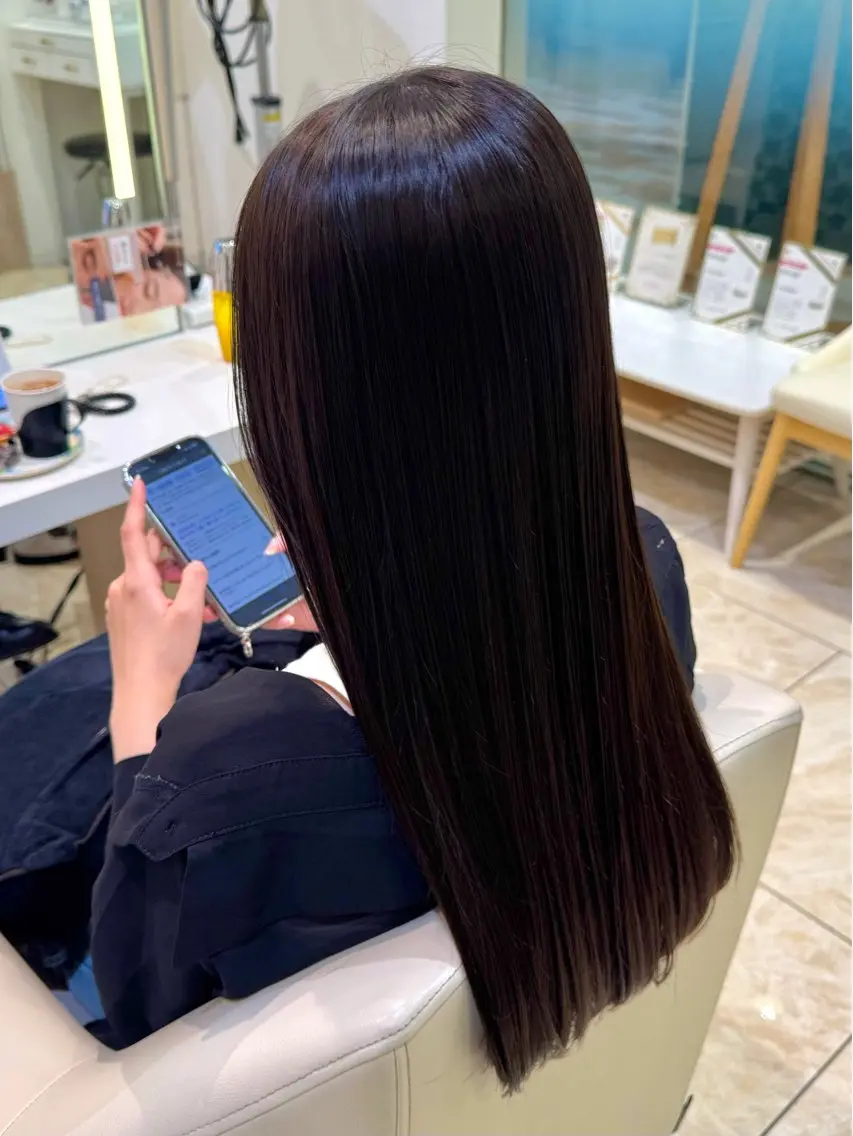 ロング 縮毛矯正 縮毛矯正 kureha𓈒𓋜 ANNETTA🐣のヘアスタイル