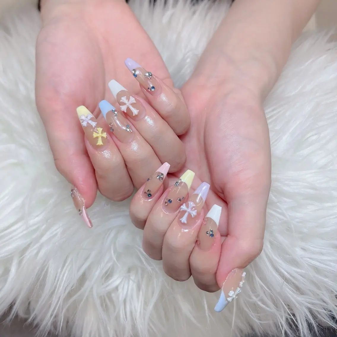ネイル チークネイル 長さ出し フットネイル マグネットネイル 持ち込み ハンドネイル ANH NAIL ゴテゴテ専門店💎のネイルデザイン