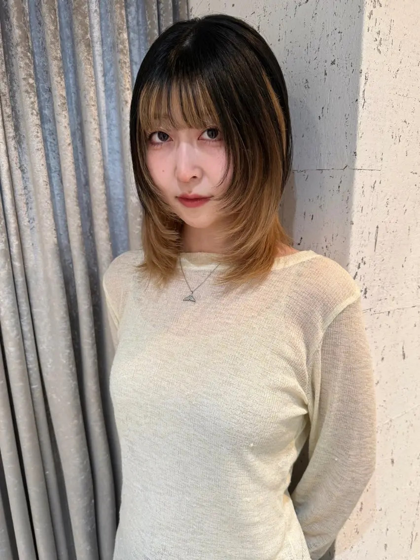 ミディアム カラー 似合わせカット カット トリートメント mai / linoah˚✧のヘアスタイル