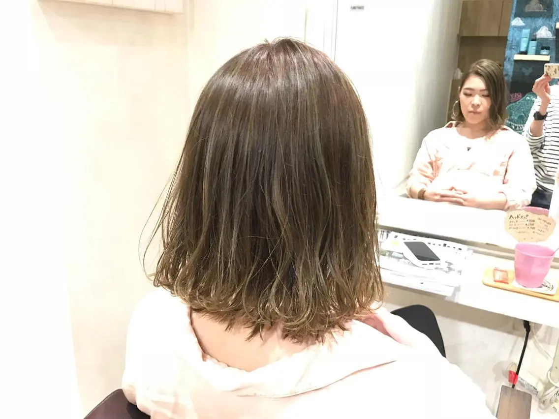 ミディアム カラー ハイライトカラー ハイライト メンズ指名多数!! 田島史也のヘアスタイル