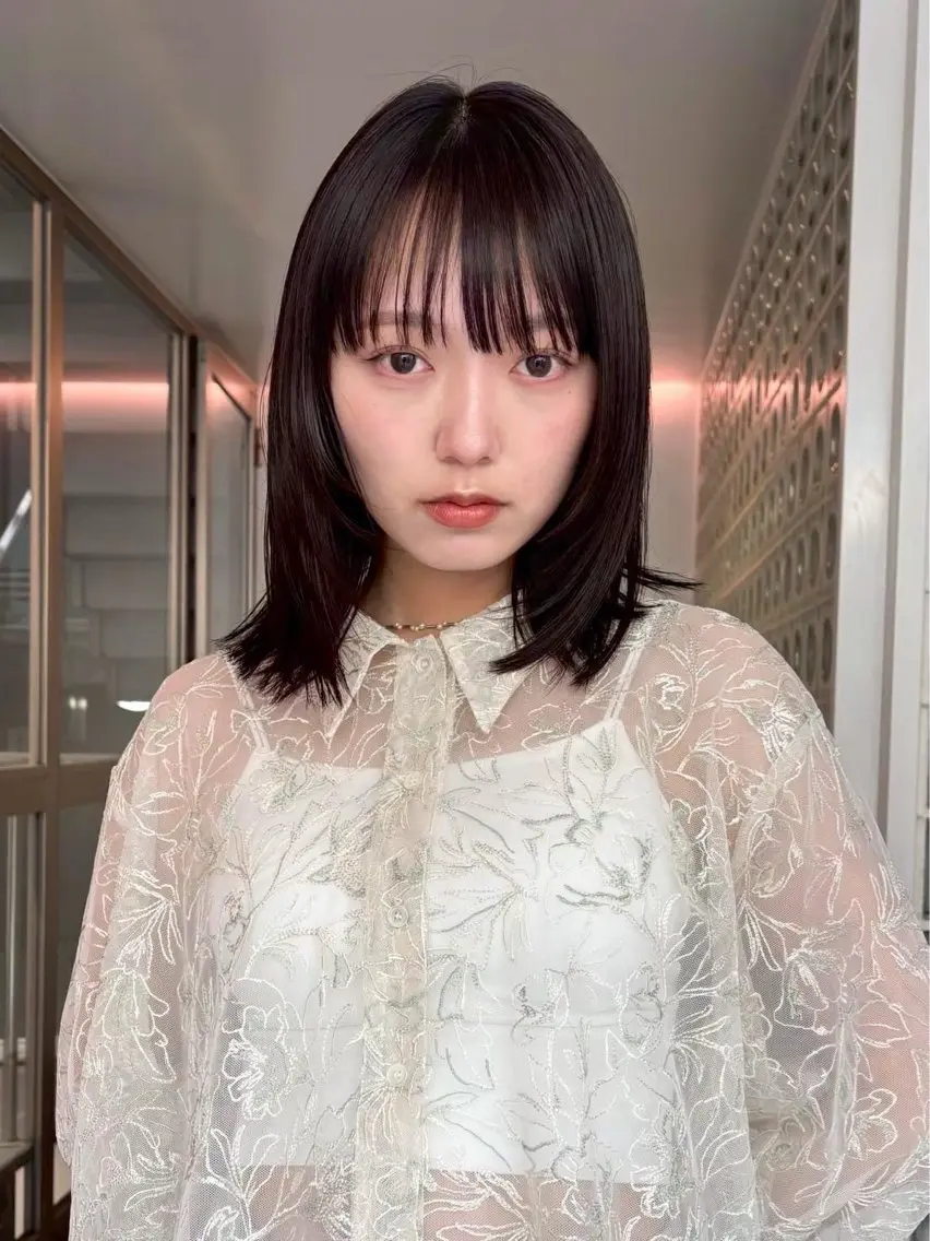 ミディアム カラー お悩み解決縮毛矯正 レイヤー達人柴崎大樹のヘアスタイル
