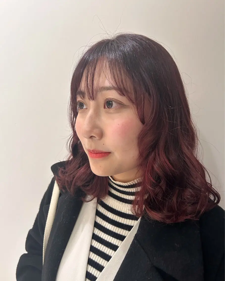 セミロング カラー カット ヘアカラー 🫧レイヤーカット／ 蓮沼実奈🫧のヘアスタイル