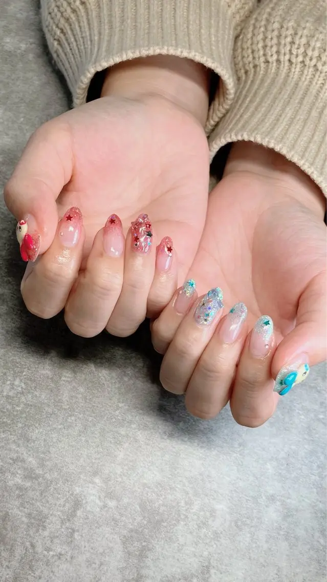 ネイル ハンドネイル ハンドケア shino🌟 痛ネイルのネイルデザイン