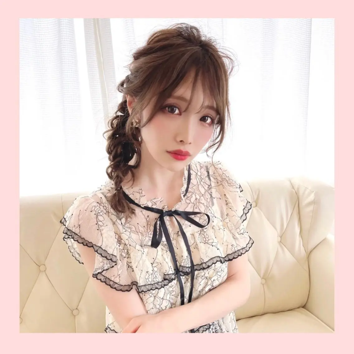 ミディアム ヘアセット カラー🫧アレンジ 🎀REIMIのヘアスタイル