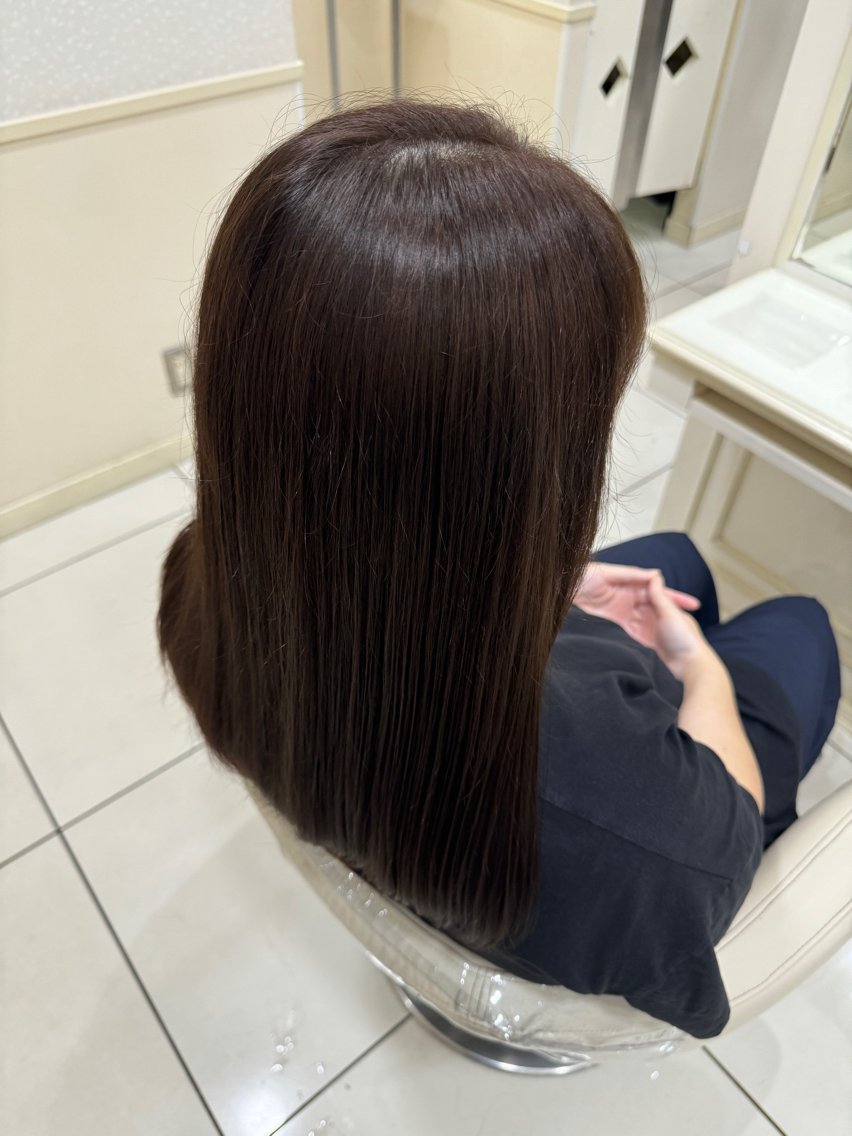 セミロング ヘアカラー トリートメント 新井 俊輔のヘアスタイル