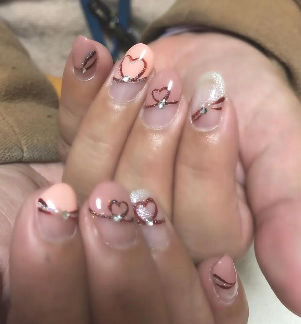ネイル バレンタイン AZU nailのネイルデザイン