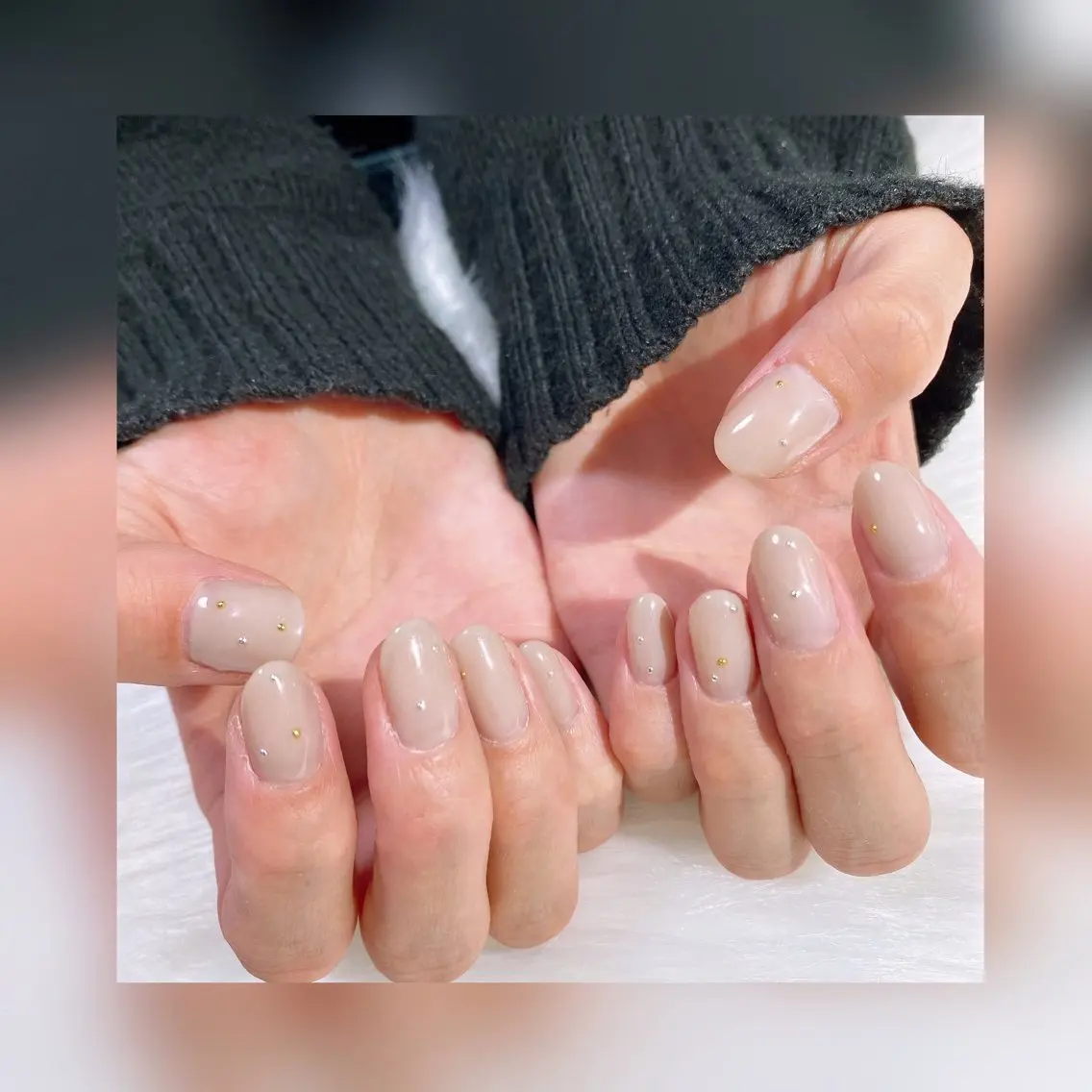 ネイル 持ち込み シンプルネイル 冬ネイル LittleMimi Nails安土のネイルデザイン