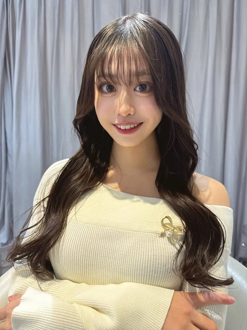 ミディアム カラー 黒髪 ブリーチ 透明感カラー ブリーチなしカラー 卒業式のヘアスタイル カット ヘアカラー トリートメント 💎透明感カラー特化 💎TAISEIのヘアスタイル