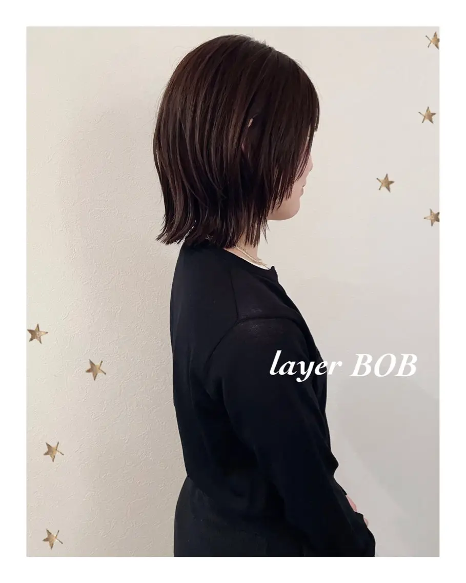 ミディアム カラー カット ヘアカラー 市川 千夏のヘアスタイル