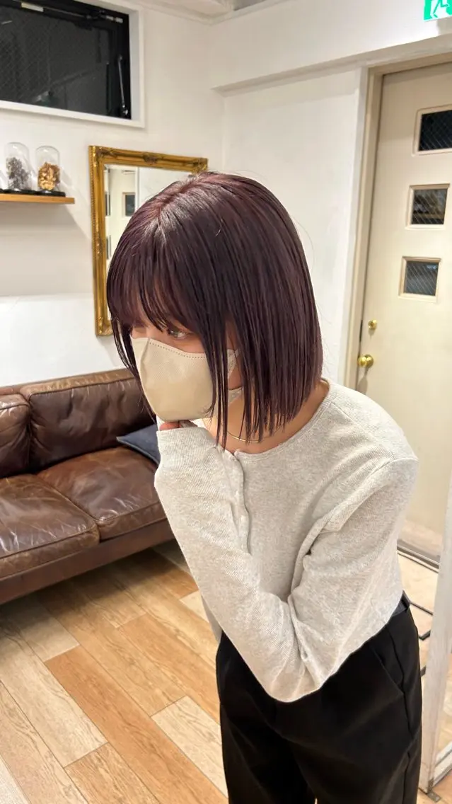 ショート カラー グレージュ ラベンダーカラー ラベンダーグレージュ ラベンダーグレー ❕マンツーマン施術❕ 🍊Moemiのヘアスタイル
