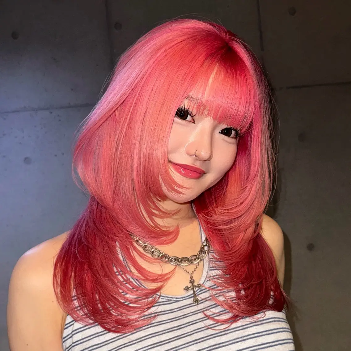 ロング カラー カット ヘアカラー トリートメント だいち/ブリーチ/ レイヤーカットのヘアスタイル